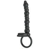 Pretty Love Dillion Anal Beads With Cock Ring Black Anal Beads and Balls